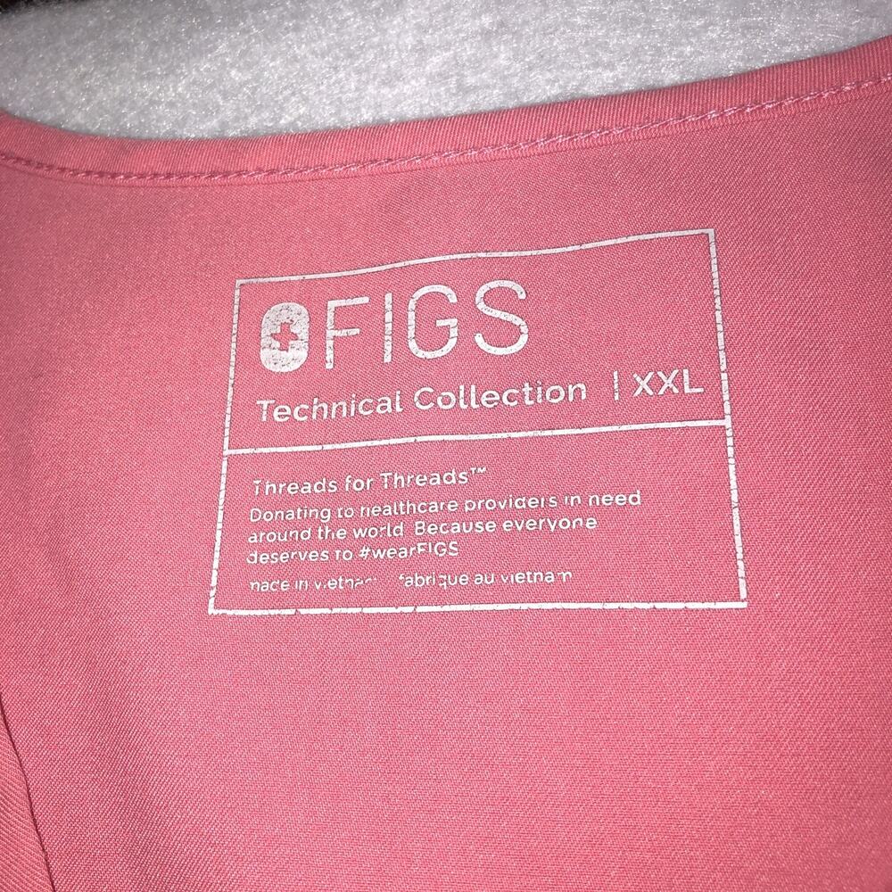 Figs Scrub Set Casma Top Sz XXL Kade Cargo Pants Sz XL Womens Neon Pink - Picture 3 of 14